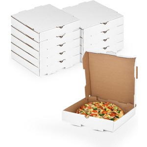MT Products 7” x 7” x 1.75” White Pizza Boxes (10 Pack) - Sturdy B