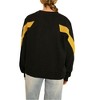 Elevenparis Womens Glitter Gold Arm Stripes Sweatshirt - 3 of 4