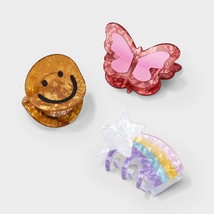 Girls' 3pk Claw Clip Set - Cat & Jack™ - 1 of 3