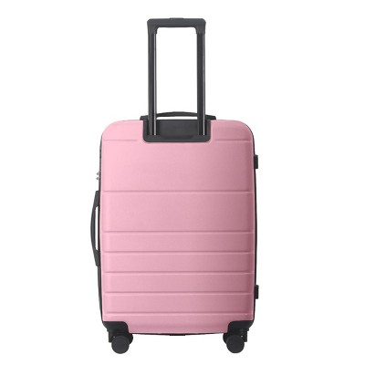 INFURNIC Bag And Luggage Sets 3 Piece Hard Shell Suitcase Set, Lightweight Suitcase with Wheels for Travel Business, Pink, 20.87"*11.61"*30.31"