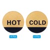 Unique Bargains Acrylic Decor Home Sink Round Self Stick Hot/Cold Water Label - 3 of 4