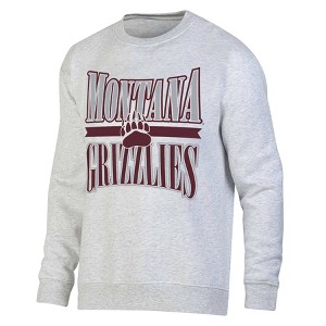 NCAA Montana Grizzlies Unisex Ash Crew Fleece Sweatshirt - 1 of 3