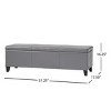 Contemporary Storage Ottoman Bench with Soft-Close Lid and Padded Seat for Living Room – 51.25" Wide -3irtyhousy - 4 of 4