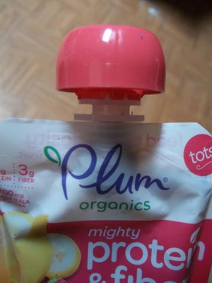 Plum Organics Mighty Protein & Fiber Banana White Bean Strawberry & Chia Baby  Food Pouch - 4oz : Target