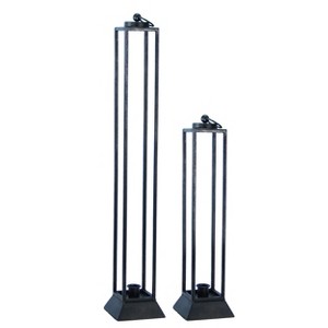 VIP Metal 26 in. Black Open Air Lanterns Set of 2 - 1 of 2