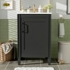 TIRAMISUBEST 20" Bathroom Vanity with Ceramic Sink, Bathroom Vanity Cabinet with Soft Close Door, Adjustable U-Shaped Shelf, Door Storage Rack - 2 of 4