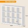 Sandinrayli Bookshelf with Storage Bins, 12-Cube Storage Organizer, Modern White Bookcase for Bedroom, White - 3 of 4