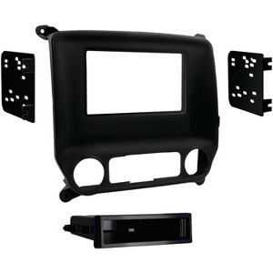 Metra® ISO Double-DIN/ISO DIN Installation Kit for Select 2014 through 2019 Chevrolet® Silverado/GMC® Sierra, 99-3014G in Black - 1 of 4