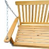 NicBex Porch Swing with Chains,Outdoor Swing Chair with Armrests,Rust-Resistant Hanging Chair in Fir Wood,Swing Sets for Backyard,Garden,Porch,Black - 4 of 4