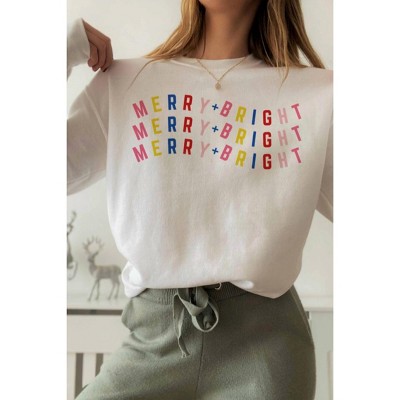 Women's Merry and Bright Crewneck Sweatshirt - WKNDER