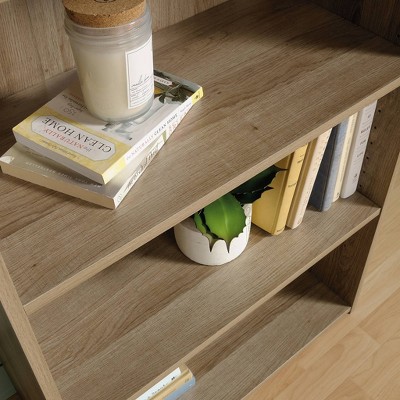 Adjustable Summer Oak 3-Shelf Wooden Bookcase