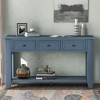 NicBex 55.1''Console Table with 3 Drawers Contemporary Wooden Side Table with Bottom Shelf for Entryway,Living Room - 2 of 4