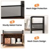 Industrial Bookshelf with Doors Bookcase with 4 Tiers Open Storage Shelf 70.87" Tall Bookshelves Rustic Display Rack Cabinet - 4 of 4