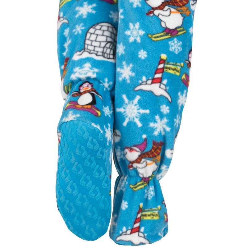 Footed Pajamas - Family Matching - Winter Wonderland Hoodie Fleece Onesie For Boys, Girls, Men and Women | Unisex, 4 of 6