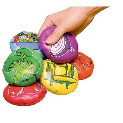 Sportime FruitSalad and VeggieToss Multilingual Bean Bags, 3 Inches, set of 12