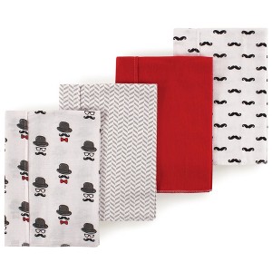 Luvable Friends Hudson Baby Flannel Burp Cloths 4pk - 1 of 1