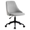 Vinsetto Mid-Back Office Chair, Velvet Fabric Swivel Scallop Shape Computer Desk Chair for Home Office or Bedroom, Gray - 4 of 4
