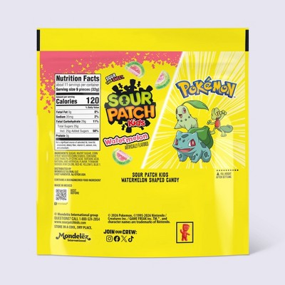 SOUR PATCH KIDS Pokémon Watermelon Soft & Chewy Gummy Candy - 11.97oz