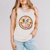 Simply Sage Market S.W.Smiley Groovy Floral Outline Garment Dyed Tank - 2 of 3