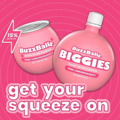 BuzzBallz Pink Lemon Squeezy Cocktails - 4pk/200ml Bottles