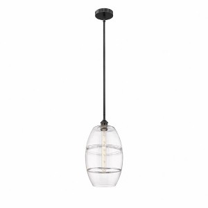 Vaz - 1 Light Stem Hung Mini Pendant In Industrial Style-18 Inches Tall and 10 Inches Wide - 1 of 1