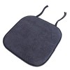 Memory Foam Chair Cushion - Great for Dining, Kitchen, and Desk Chairs - Machine Washable Pad with Ties and Nonslip Backing by Lavish Home (Navy) - image 2 of 3