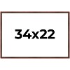 PosterPalooza | Classic Modern Brown Picture Frame - UV Acrylic, Backing Board, Hanging Hardware Included - 2 of 4