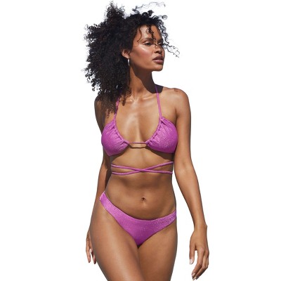 VENUS Womens Shimmer Malibu Scoop Bottom