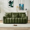 Racxily Teddy fabric sofa, modern lounge chair, upholstered with a pillow, apartment, office, living room and bedroom - 3 of 4