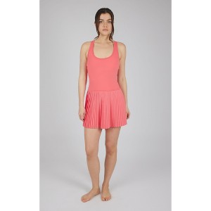 Yogalicious Womens Lux Hybrid Net Motion Mini Pleated Tennis Dress - 1 of 3