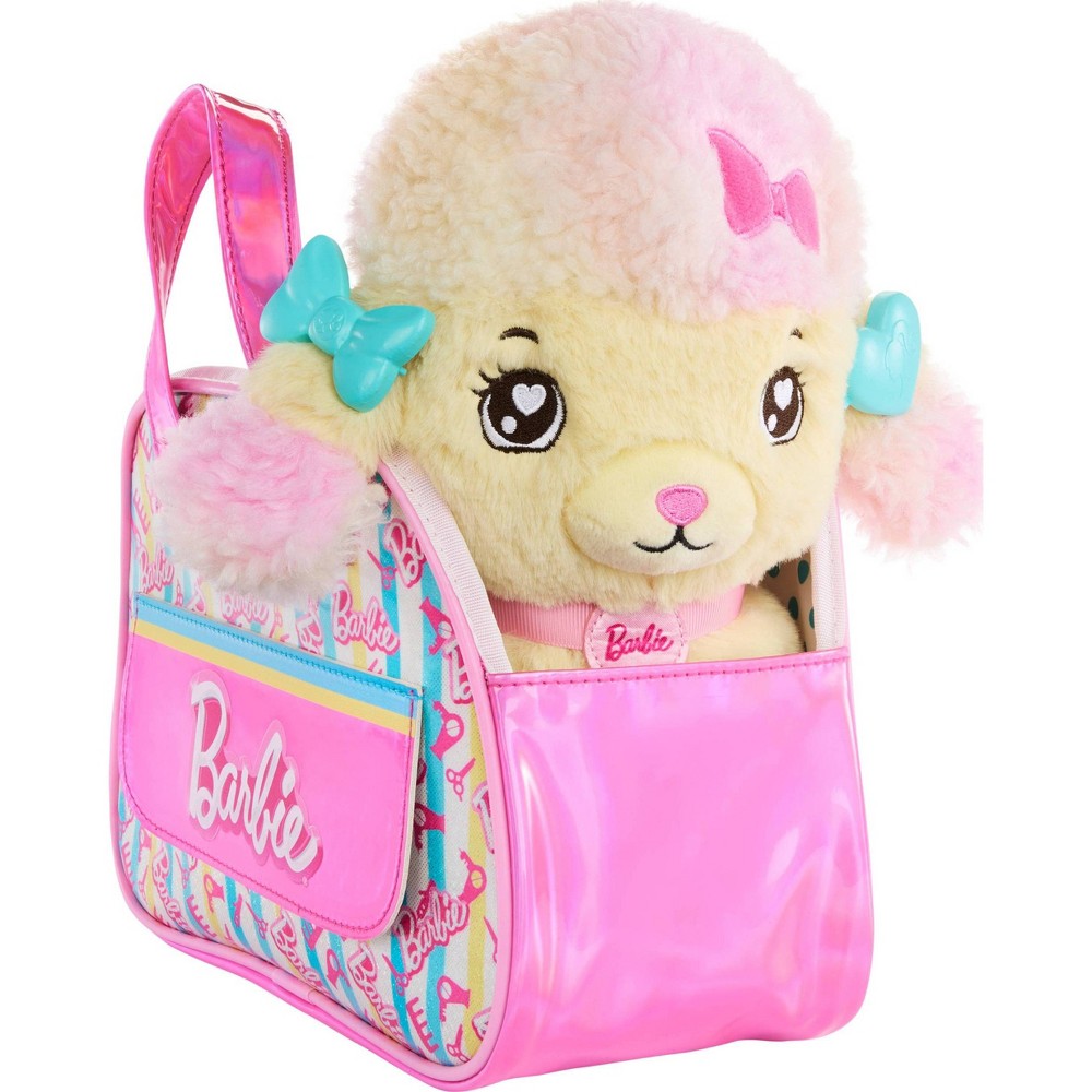 Barbie Salon Pet Adventure Stuffed Animal, Poodle with Themed Purse and 6 Accessories