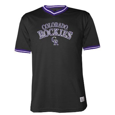 Men's Gray Colorado Rockies V-Neck Jersey 