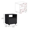 NicBex Nightstand with Drawers,Modern Side Table with Storage Space and Wood Frame,Bedside Table for Bedroom,Living Room - 3 of 4