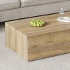 NicBex Modern 39.3" Rectangle Coffee Table with Wood Frame for Living Room and Bedroom - 4 of 4