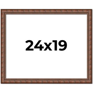 PosterPalooza | 24x19 Modern Bamboo Picture Frame, UV Acrylic, 5 Finishes - 1 of 4