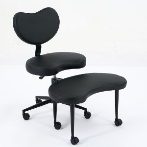 QingMoon Meditation Chair, Adjustable Desk Chair, 360° Swivel Cross Legged Chair with Wheels and Lumbar Support for ADHD, Home Office Furniture - 1 of 4