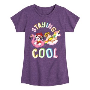 Girls' - Paw Patrol - Staying Cool Fitted Short Sleeve Graphic T-Shirt - 1 of 4