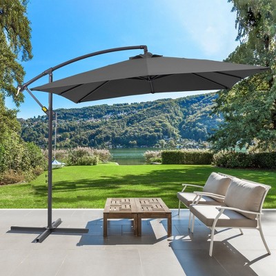 Sonkuki 8.2×8.2FT Outdoor Patio Umbrella, Square Canopy Offset Umbrella for Villa Gardens, Lawns and Yard