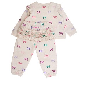 RuffleButts Girls Flutter Sweatshirt Jogger Set - 1 of 4