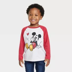 Toddler Boys' Disney Mickey Mouse Solid T-Shirt - Red