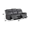 Vynxaria Power Motion Microfiber Sofa w/Drop Down Table, Cup Holders, USB Ports, Pocket Coil Seats, 138° Recline - 2 of 4