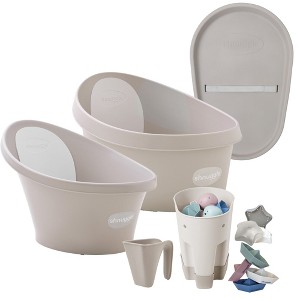 Shnuggle Growing Family Bath Time Bundle: Baby & Toddler Bath + Changing Mat Bundle - 7-Piece Set for Bath & Diaper Time - 1 of 1