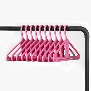 Kangaroo Hangers 10pk Original Clothes Hangers Pink - 1 of 4