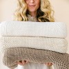 Makemake Organics GOTS Certified Organic Cotton Knit Soft Cotton Throw Blanket Large (50x60, Ivory) - 4 of 4