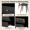 FONTOI 58.5"W Makeup Vanity Desk with Mirror Adjustable Length and Ample Storage for Bedroom Dressing Room, Black/White, 58.5"*15.8"*52.3" - 4 of 4