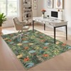 Indoor Decor Modern Abstract Floral Area Rugs Soft Machine Washable Low Pile Non Slip Foldable Floor Carpet for Living Room Bedroom - 4 of 4