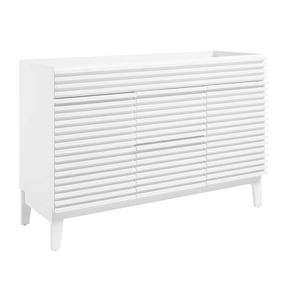 Modway Render 47" MDF and Particleboard Bathroom Vanity Cabinet in White