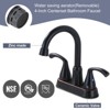 WOWOW 4 in. Centerset Double Handle Bathroom Faucet in Brushed Nickel - 4 of 4
