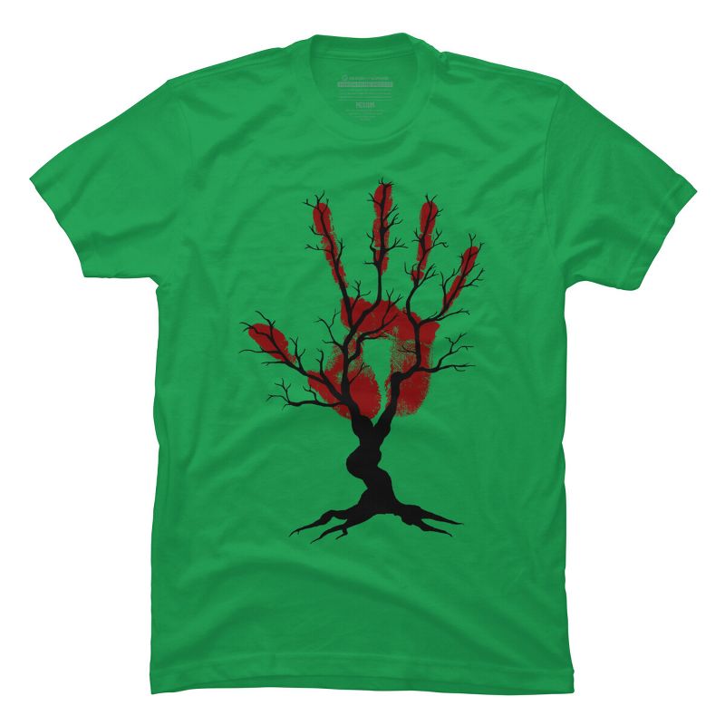 Men's Design By Humans Halloween Tree By aisenArt T-Shirt, 1 of 5