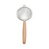 Unique Bargains Food Strainer Beechwood Small Hand Wash Stainless Steel Light Brown 1 Pcs - 3 of 4